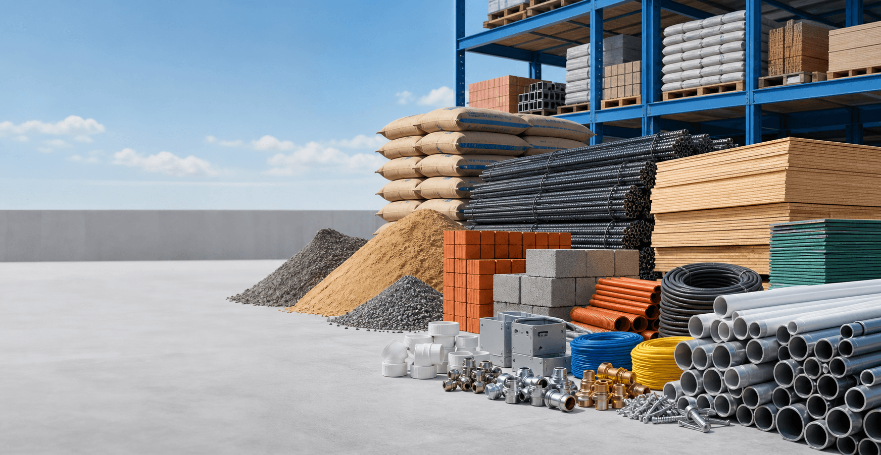 Construction materials marketplace warehouse